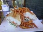 Chicken Sandwich with Sweet Potato Fries
