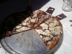 Chocolate pizza w/ ricotta from Lo CoCo's Restaurant