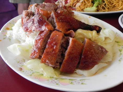 roast duck rice plate