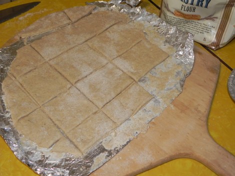 roll out the mix and cut into squares