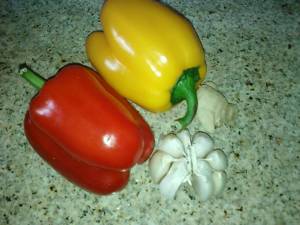 bell peppers and garlic