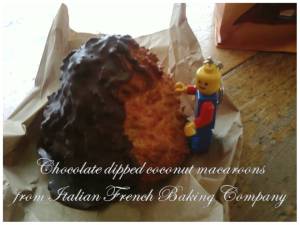 Chocolate Covered Coconut Macaroons