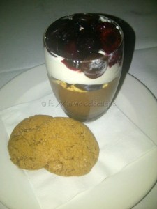 Chocolate-Almond Pudding with Bing Cherries and Whipped Cream