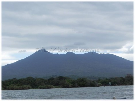View of volcano on lake nicaragua